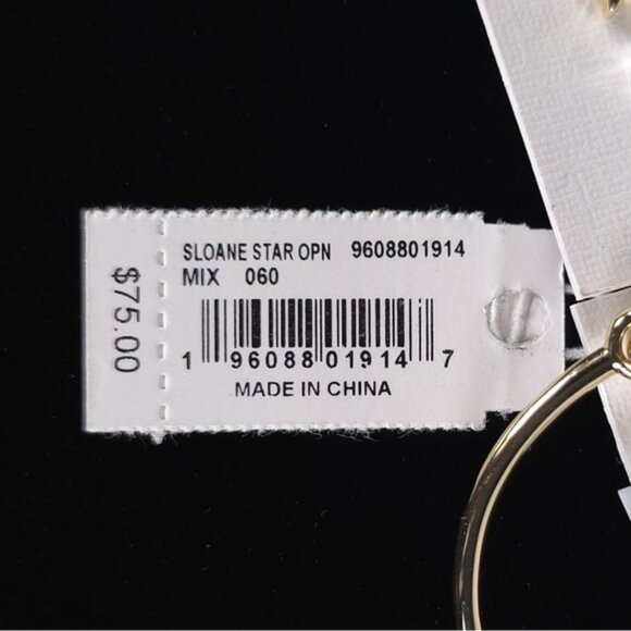 NWT KENDRA SCOTT Women’s Sloane Open Frame Hoop Earrings Mixed Metal Stars - Picture 11 of 11